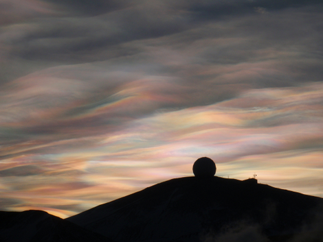 Nacreous clouds.